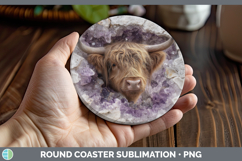 GorgeousAnimals Geode Wall Round Coaster design.