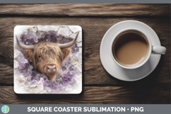GorgeousAnimals Geode Wall Square Coaster design.