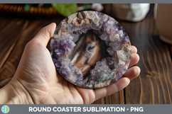 GorgeousAnimals Geode Wall Round Coaster design.