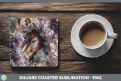 GorgeousAnimals Geode Wall Square Coaster design.