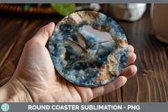 GorgeousAnimals Geode Wall Round Coaster design.