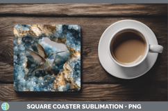 GorgeousAnimals Geode Wall Square Coaster design.