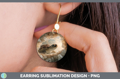 GorgeousAnimals Geode Wall Round Earrings design.