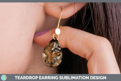 GorgeousAnimals Geode Wall Teardrop Earrings design.