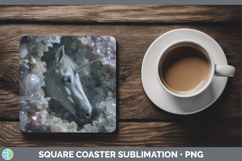 GorgeousAnimals Geode Wall Square Coaster design.