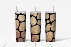 Animals gold sublimation Skinny tumbler wrap design