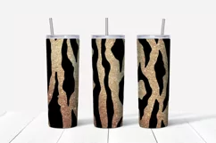 Animals gold sublimation Skinny tumbler wrap design