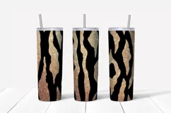 Animals gold sublimation Skinny tumbler wrap design