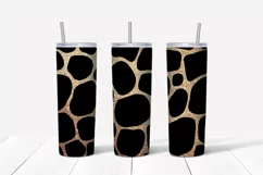 Animals gold sublimation Skinny tumbler wrap design