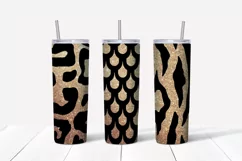 Animals gold sublimation Skinny tumbler wrap design