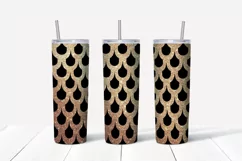 Animals gold sublimation Skinny tumbler wrap design
