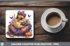 GorgeousAnimals Halloween Square Coaster design.