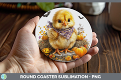 GorgeousAnimals Halloween Round Coaster design.