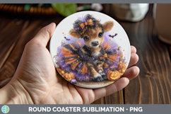 GorgeousAnimals Halloween Round Coaster design.