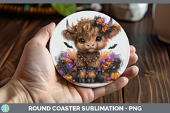 GorgeousAnimals Halloween Round Coaster design.