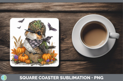 GorgeousAnimals Halloween Square Coaster design.