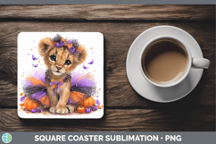 GorgeousAnimals Halloween Square Coaster design.