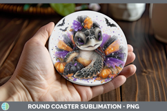 GorgeousAnimals Halloween Round Coaster design.