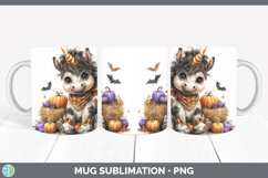 GorgeousAnimals Halloween Mug Wrap design.