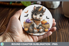 GorgeousAnimals Halloween Round Coaster design.
