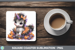 GorgeousAnimals Halloween Square Coaster design.