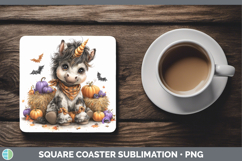 GorgeousAnimals Halloween Square Coaster design.