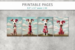 dog child illustration, animal printables Product Image 2