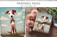 dog child illustration, animal printables Product Image 4