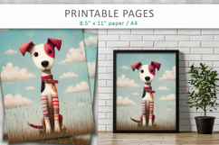 dog child illustration, animal printables Product Image 6