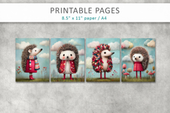 cute animal junk journal pages, animal printables Product Image 2