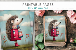 cute animal junk journal pages, animal printables Product Image 3