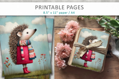 cute animal junk journal pages, animal printables Product Image 4