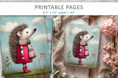 cute animal junk journal pages, animal printables Product Image 7