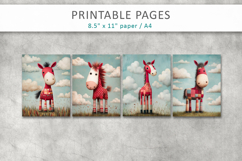 cute animal junk journal printable pages, animal poster Product Image 2
