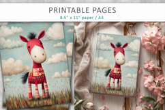 cute animal junk journal printable pages, animal poster Product Image 7