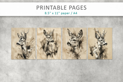 woodland animal art pages Product Image 2