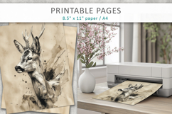 woodland animal art pages Product Image 5