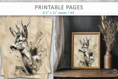 woodland animal art pages Product Image 7