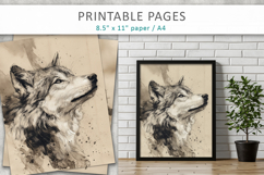 ink forest animals printable, woodland scrapbook paper Product Image 7