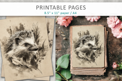 hand drawn animal illustrations, junk journal Product Image 3