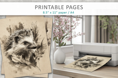 hand drawn animal illustrations, junk journal Product Image 4