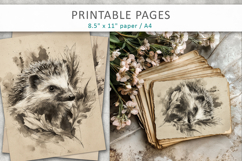 hand drawn animal illustrations, junk journal Product Image 1