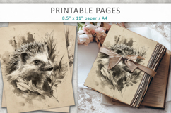hand drawn animal illustrations, junk journal Product Image 6