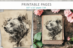 hand drawn animal illustrations, digital paper Product Image 3