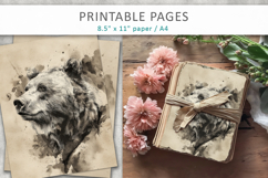 hand drawn animal illustrations, digital paper Product Image 1