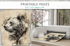 hand drawn animal illustrations, digital paper Product Image 4