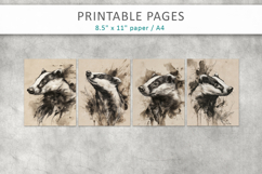 forest animal illustrations, digital paper Product Image 2