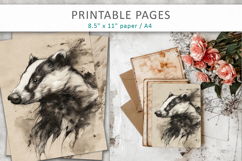 forest animal illustrations, digital paper Product Image 5