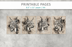 forest animal illustrations, printable art Product Image 2
