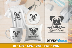 Head Dog Animals Keychain SVG Product Image 1